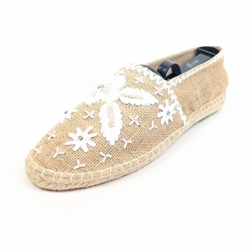 Antik Batik Tori Espadrilles EU 38 Natural Slip On Woven Flat Resort Boho